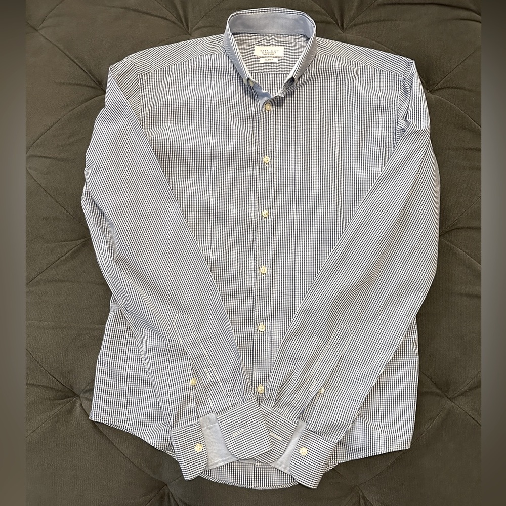 Zara - Slim Fit Striped Button Down Shirt